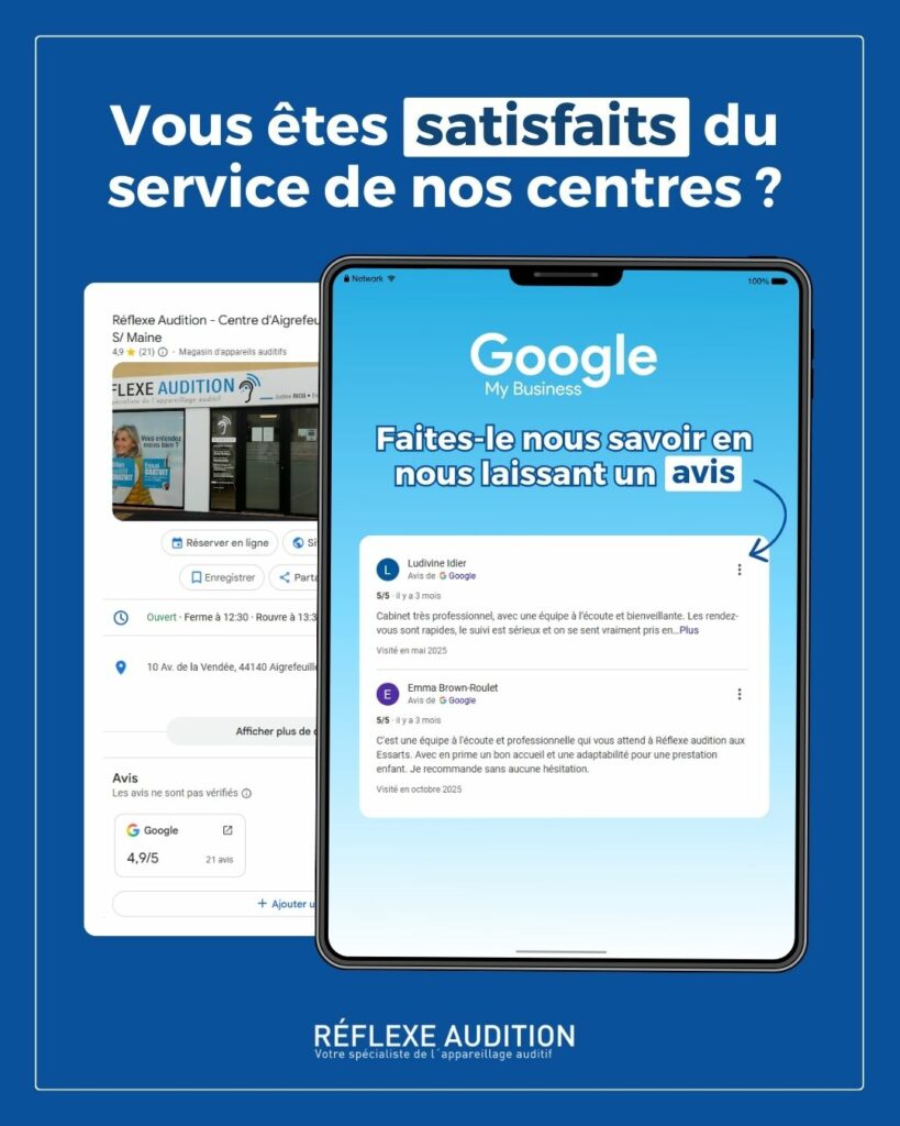 AVIS GOOGLE - RÉFLEXE AUDITION